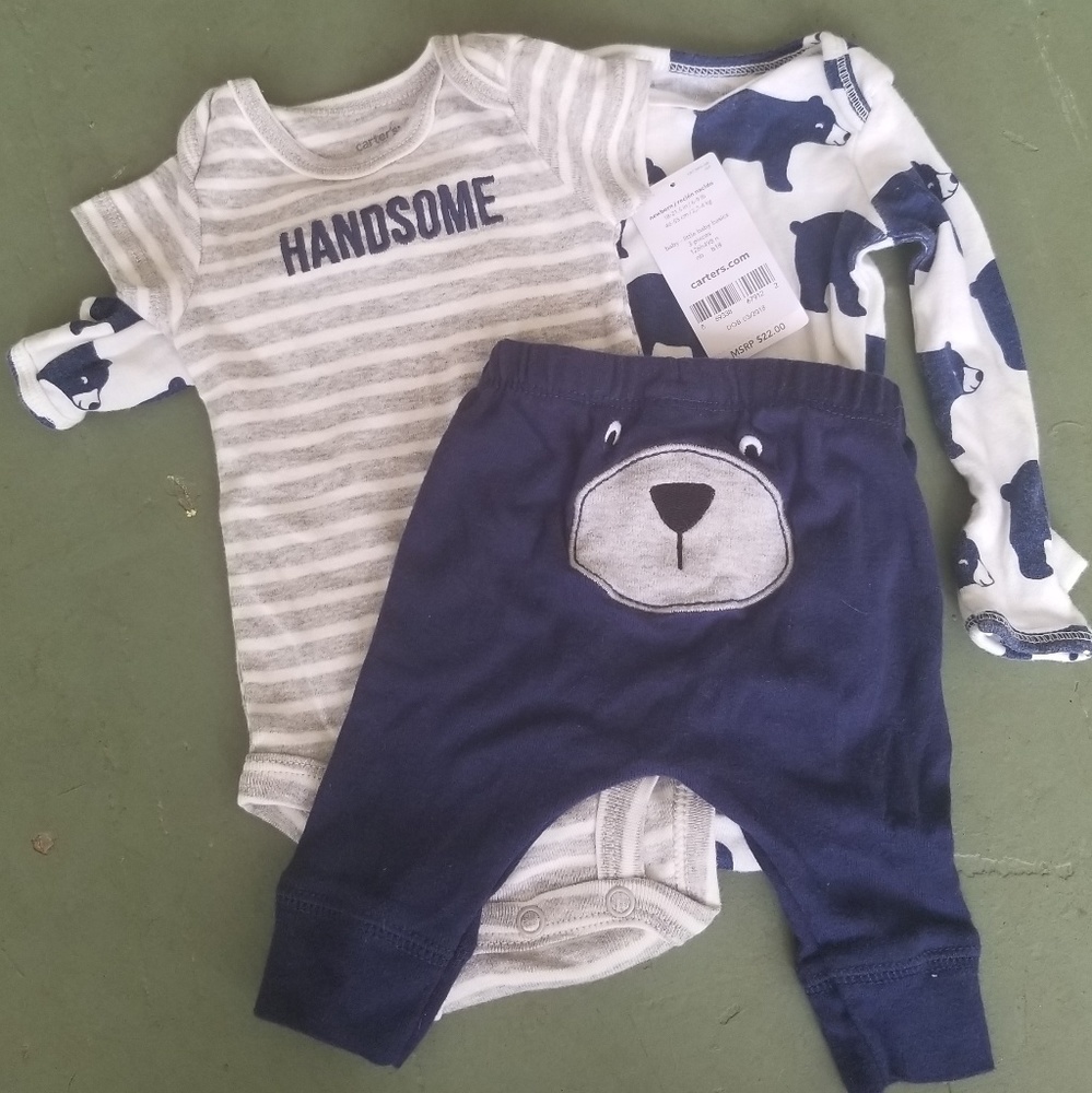 NWT NB Carters Bear Set